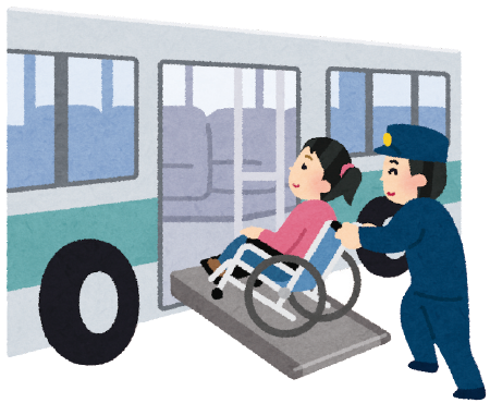 バス乗車イラスト